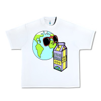 White wrld drink Urban Heavy Tee - linhVisuals