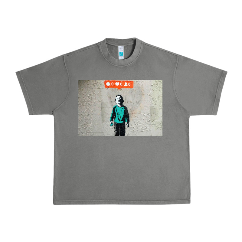 Banksy Nobody Likes Me Boy Urban Heavy Tee by linhVisuals | Teevron