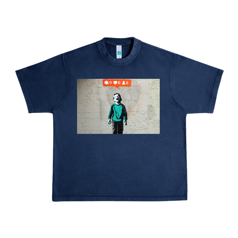 Banksy Nobody Likes Me Boy Urban Heavy Tee by linhVisuals | Teevron