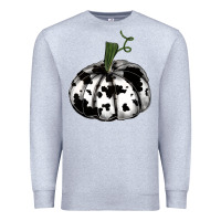 Heather Grey watercolor cowhide halloween pumpkin Premium Sweatshirt - RanaPortraitStore
