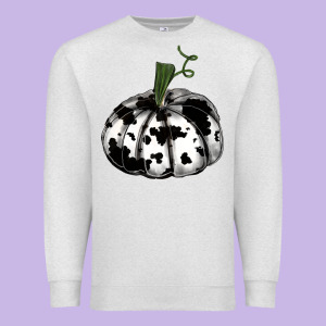 Watercolor Cowhide Halloween Pumpkin Premium Sweatshirt Designed By Ranaportraitstore