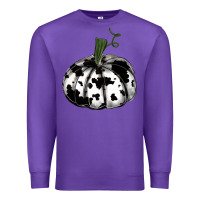 Purple watercolor cowhide halloween pumpkin Premium Sweatshirt - RanaPortraitStore