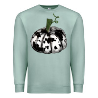 Seafoam watercolor cowhide halloween pumpkin Premium Sweatshirt - RanaPortraitStore
