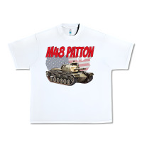 White cold war battle tank m48 patton gamer Urban Heavy Tee - linhVisuals