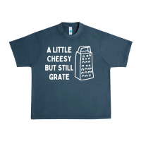 Midnight Navy Cheesy But Still Grate Funny Pun Urban Heavy Tee - linhVisuals