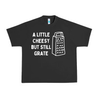 Pigment Black Cheesy But Still Grate Funny Pun Urban Heavy Tee - linhVisuals