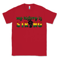 Red My history is strong Classic Tee - FaDigitalArtStudio