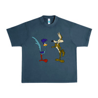 Midnight Navy coyote and the road runner Urban Heavy Tee - linhVisuals