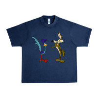 Navy coyote and the road runner Urban Heavy Tee - linhVisuals