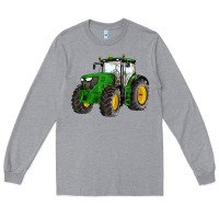 Heather Grey western farm tractor Long Sleeve Tee - Artiststas