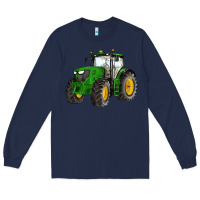 Navy western farm tractor Long Sleeve Tee - Artiststas