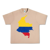 Burro colombia Flag Map Drawing Line Art Urban Heavy Tee - linhVisuals