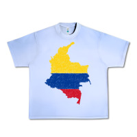 Grape Ice colombia Flag Map Drawing Line Art Urban Heavy Tee - linhVisuals