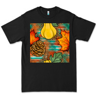 Black fall pumpkins seamless pattern Premium Tee - BundleAndBundleShop