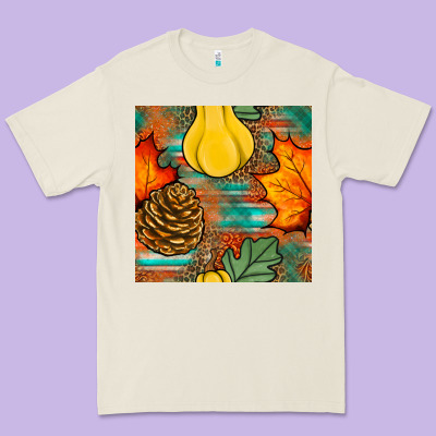Fall Pumpkins Seamless Pattern Premium Tee Designed By Bundleandbundleshop