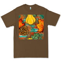 Cacao fall pumpkins seamless pattern Premium Tee - BundleAndBundleShop