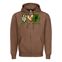 Chestnut peace love st.patrick's day Zipper Hoodie - Jasminsmagicworld