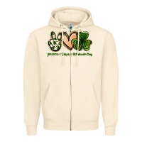 Sandshell peace love st.patrick's day Zipper Hoodie - Jasminsmagicworld