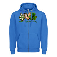 True Royal peace love st.patrick's day Zipper Hoodie - Jasminsmagicworld