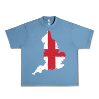Pebble Blue england Flag Map Drawing Line Art Urban Heavy Tee - linhVisuals
