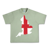 Oil Green england Flag Map Drawing Line Art Urban Heavy Tee - linhVisuals