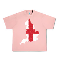 Salmon england Flag Map Drawing Line Art Urban Heavy Tee - linhVisuals