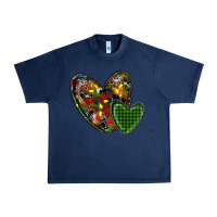 Navy christmas heart Urban Heavy Tee - RanaPortraitStore