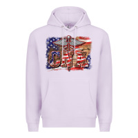 Lilac patriotic nurse certified nurse  assistant medilcal symbol  background Premium Hoodie - BarkalooDesign