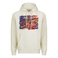 Patriotic Nurse Certified Nurse  Assistant Medilcal Symbol  Background Premium Hoodie | Teevron