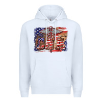 White patriotic nurse certified nurse  assistant medilcal symbol  background Premium Hoodie - BarkalooDesign