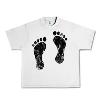 Lunar Rock 70's footprints   footprint Urban Heavy Tee - linhVisuals