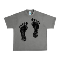 Tornado 70's footprints   footprint Urban Heavy Tee - linhVisuals