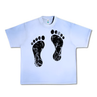 Grape Ice 70's footprints   footprint Urban Heavy Tee - linhVisuals
