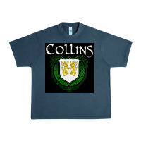 Midnight Navy collins family irish coat of arms Urban Heavy Tee - linhVisuals