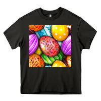 Asphalt Happy Easter Eggs Seamless Pattern Heavy Core Tee - BundleAndBundleShop