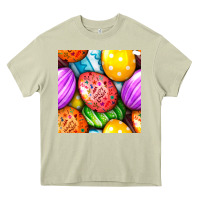 Mossy Happy Easter Eggs Seamless Pattern Heavy Core Tee - BundleAndBundleShop