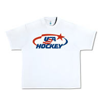 White usa hockey Urban Heavy Tee - linhVisuals