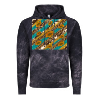 Cloud Black leopard cowhide  leather sunflowers Vintage Hoodie - Artiststas