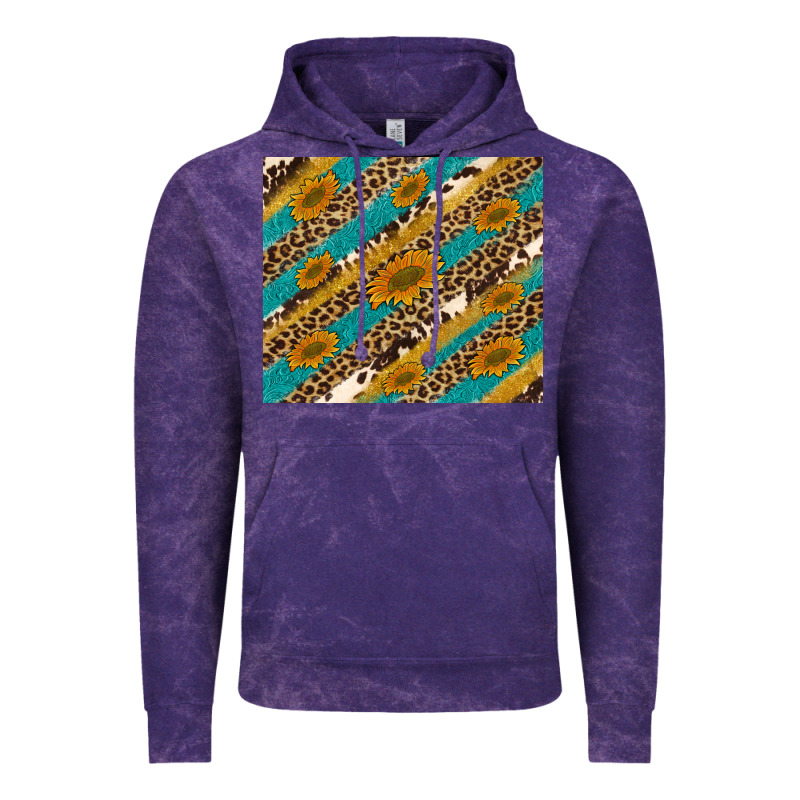 Leopard Cowhide  Leather Sunflowers Vintage Hoodie by Artiststas | Teevron