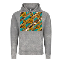 Cloud Rock leopard cowhide  leather sunflowers Vintage Hoodie - Artiststas
