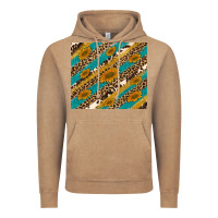Vintage Coffee leopard cowhide  leather sunflowers Vintage Hoodie - Artiststas