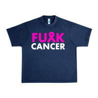 Navy fck cancer Urban Heavy Tee - linhVisuals