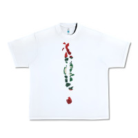 White Maldives Map Flag Drawing Line Art Urban Heavy Tee - linhVisuals