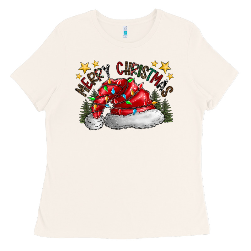 Merry Christmas Santa Ladies Tee by CowhideDigitalArt | Teevron