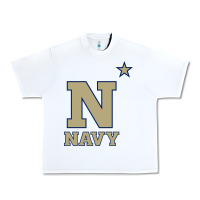 White navy midshipmen Urban Heavy Tee - linhVisuals
