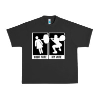 Pigment Black your wife my wife weightlifting Urban Heavy Tee - linhVisuals