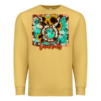 Antique Gold taurus turquoise cowhide Premium Sweatshirt - RanaPortraitStore