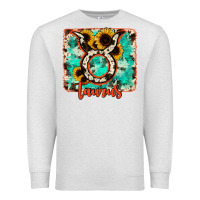 Oatmeal Heather taurus turquoise cowhide Premium Sweatshirt - RanaPortraitStore