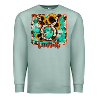 Seafoam taurus turquoise cowhide Premium Sweatshirt - RanaPortraitStore