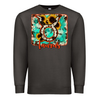 Smoke taurus turquoise cowhide Premium Sweatshirt - RanaPortraitStore
